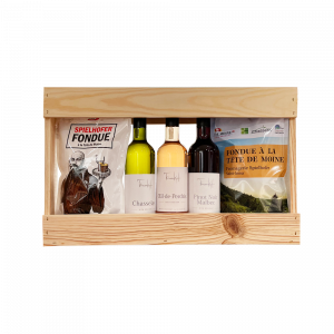 1/2 Meter Fondue und Wein aus der Region