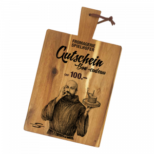 Gutschein auf Holzbrättli