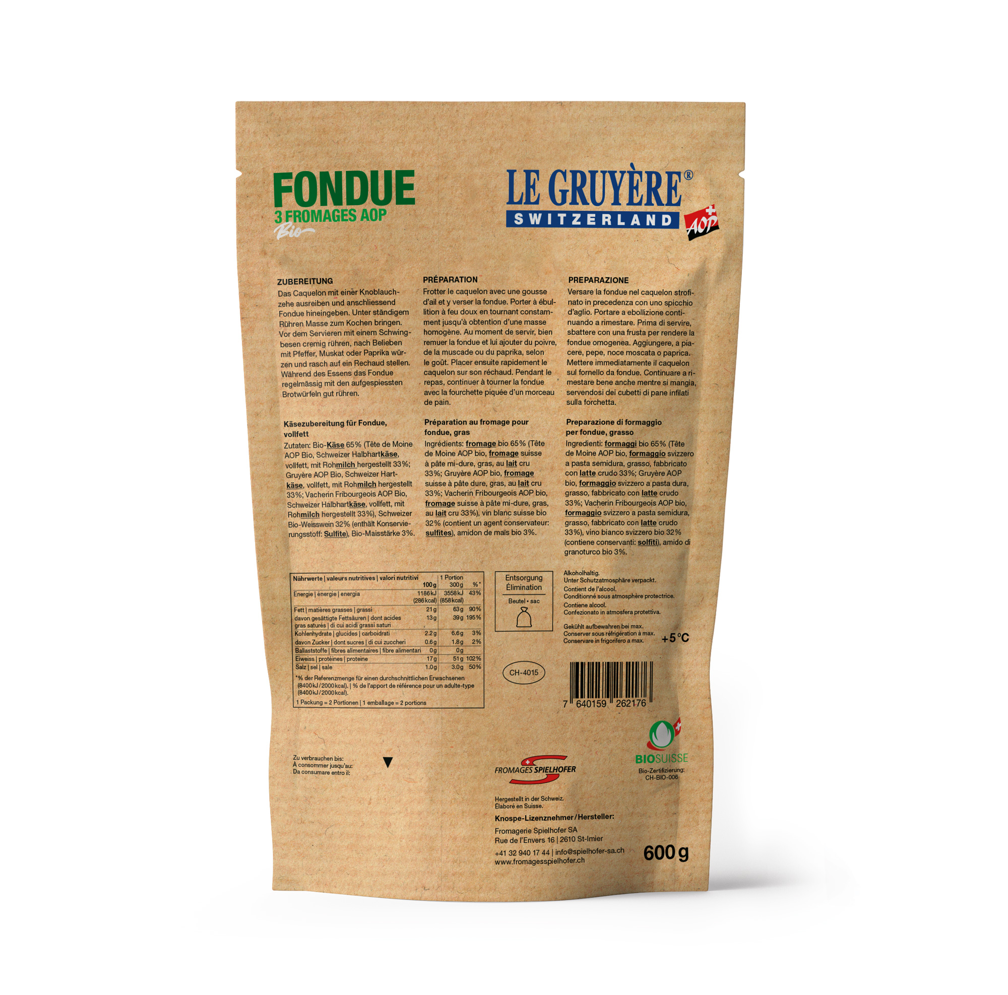 Fondue 3 Fromages BIO – Bild 2